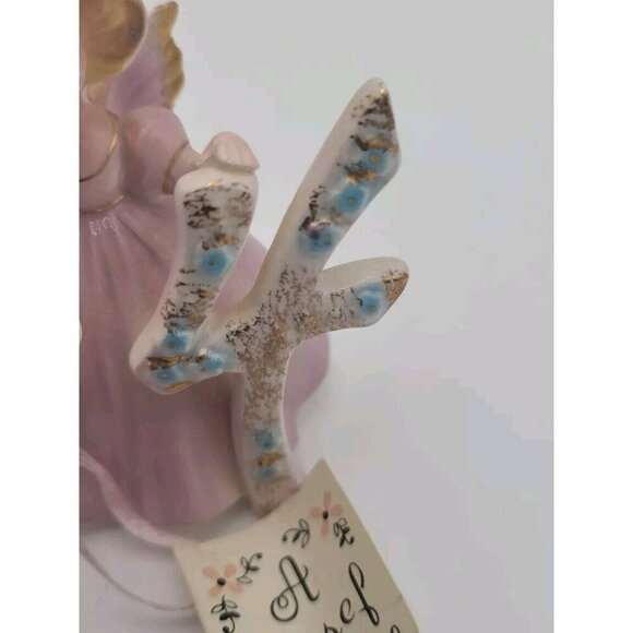 Josef Originals 4th Birthday Girl Angel Figurine Tag And Stickers Watering Can - Picture 8 of 16